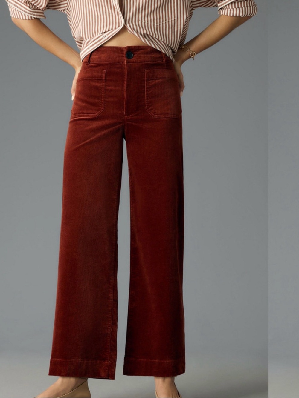 Anthropologie Maeve The Colette Corduroy Cropped